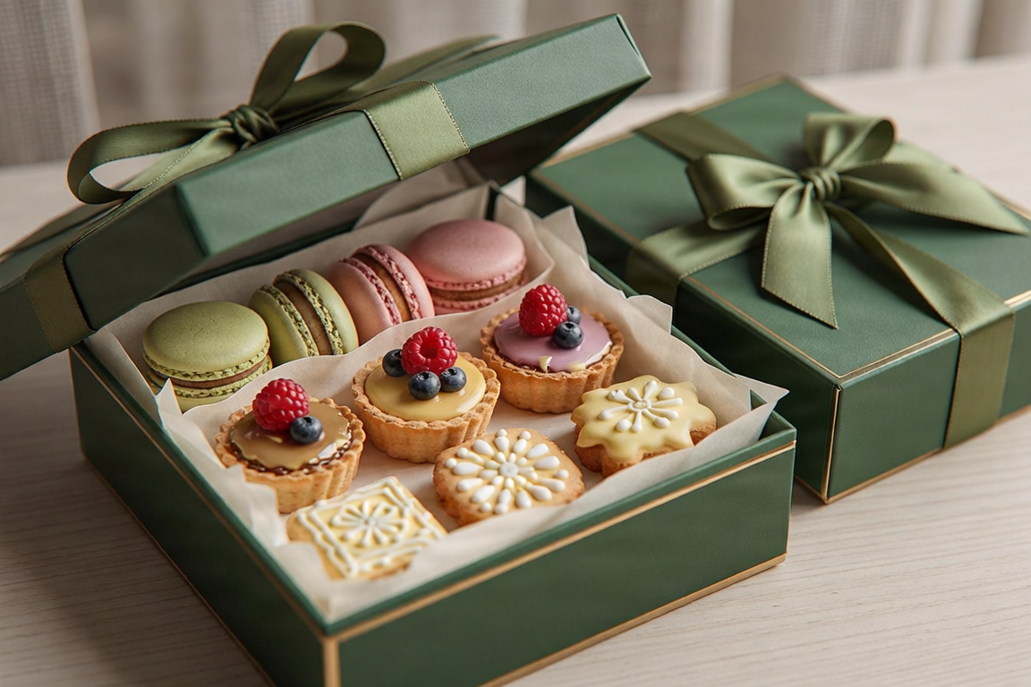 Gift and dessert boxes category showcase.